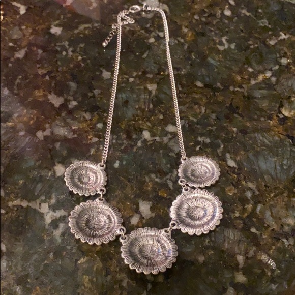 Turquoise and silver necklace - Picture 3 of 7